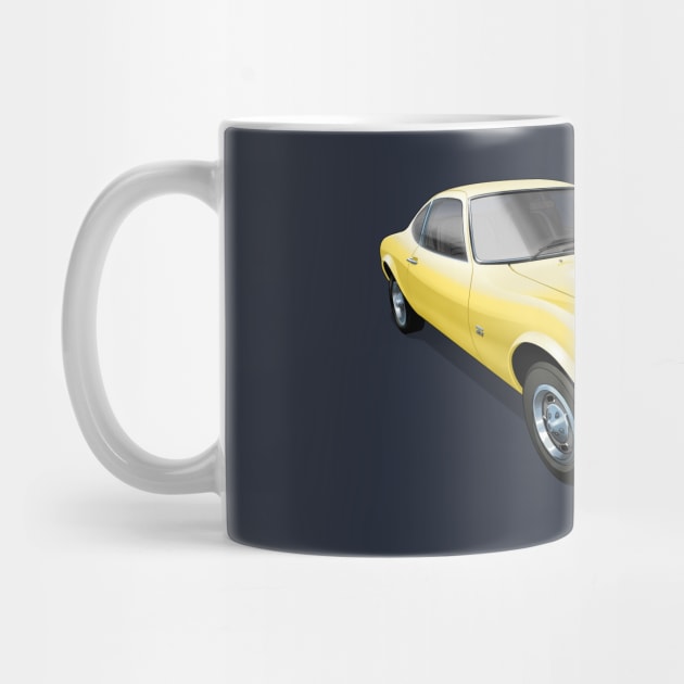 1972 Opel GT in yellow by candcretro